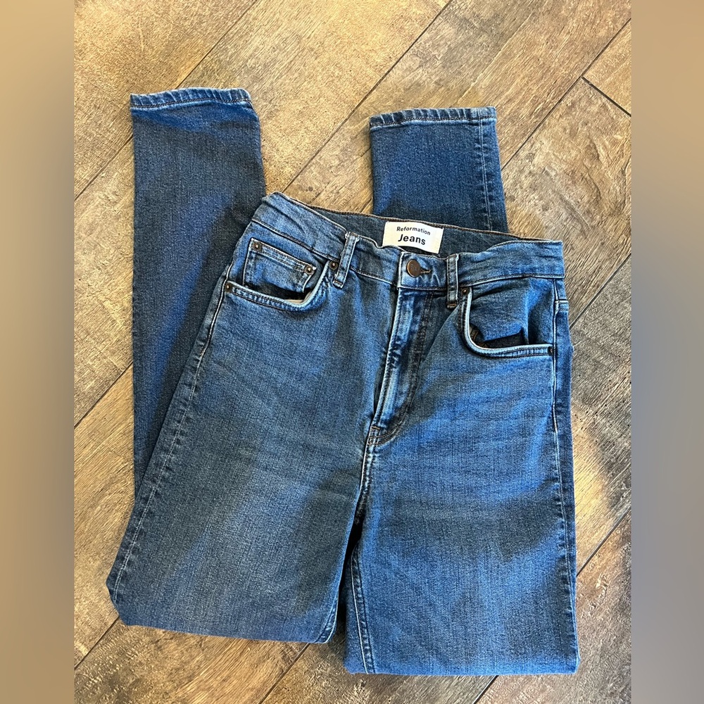 Reformation Classic Blue Straight Leg Jeans
